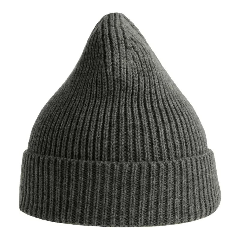 Bonnet en polyester recyclé Andy Beanie, maille fine, avec rabat, 82 g/m²