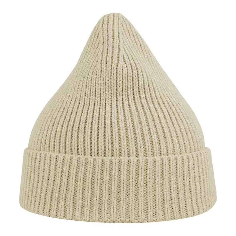 Bonnet en polyester recyclé Andy Beanie, maille fine, avec rabat, 82 g/m²