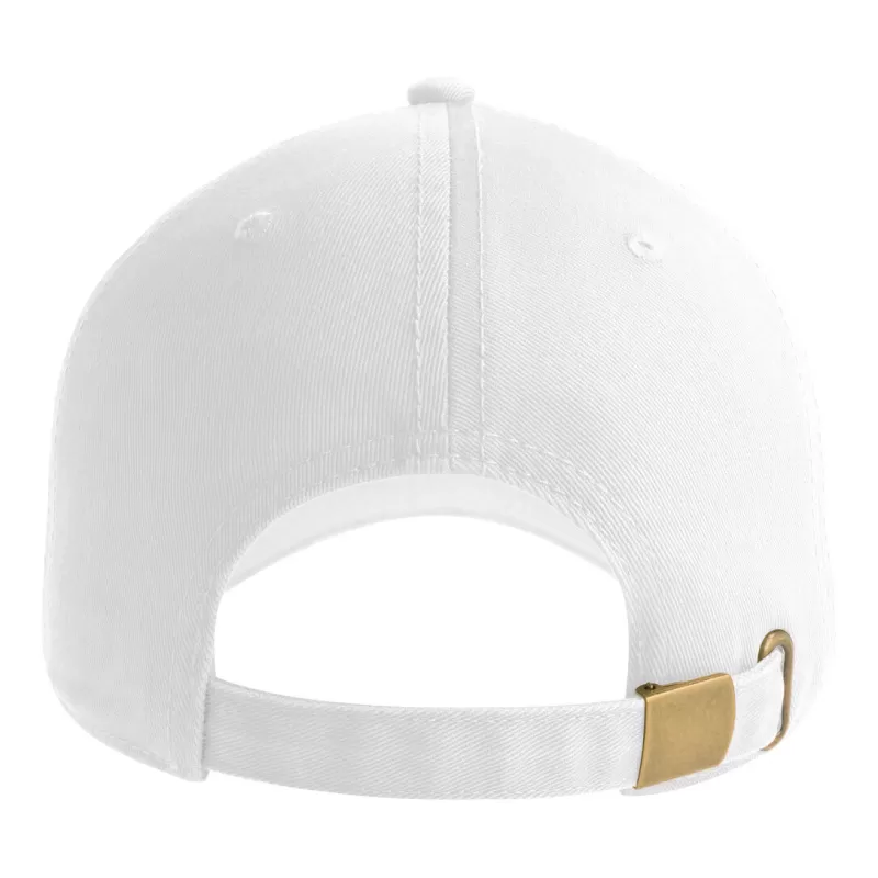 Casquette 6 pans en coton bio déstructurée avec visière incurvée, 270 g/m²