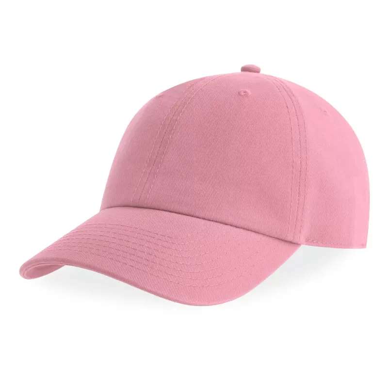 Casquette 6 pans en coton bio déstructurée avec visière incurvée, 270 g/m²