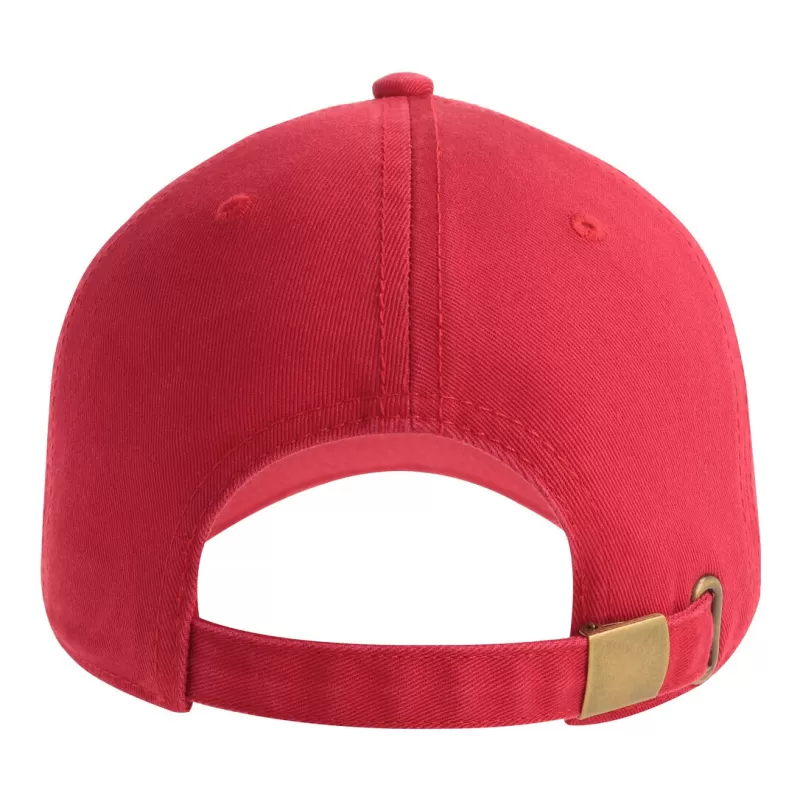 Casquette 6 pans en coton bio déstructurée avec visière incurvée, 270 g/m²