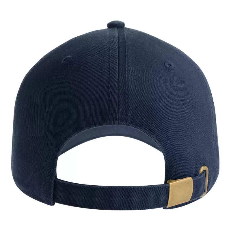 Casquette 6 pans en coton bio déstructurée avec visière incurvée, 270 g/m²