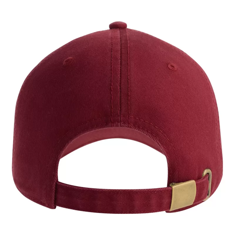 Casquette 6 pans en coton bio déstructurée avec visière incurvée, 270 g/m²