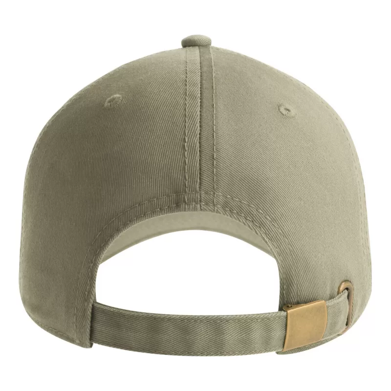 Casquette 6 pans en coton bio déstructurée avec visière incurvée, 270 g/m²