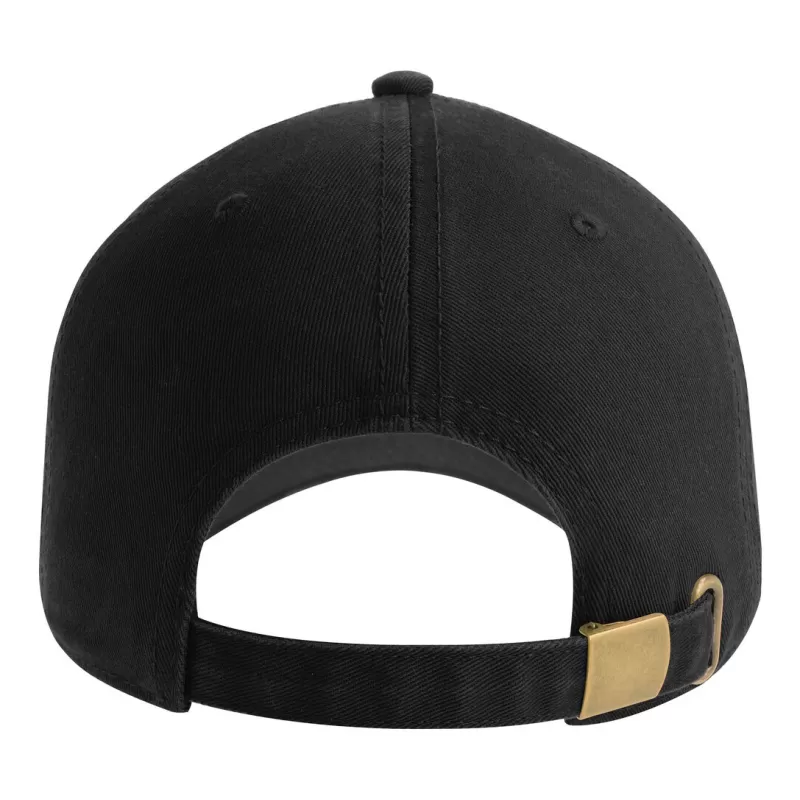 Casquette 6 pans en coton bio déstructurée avec visière incurvée, 270 g/m²