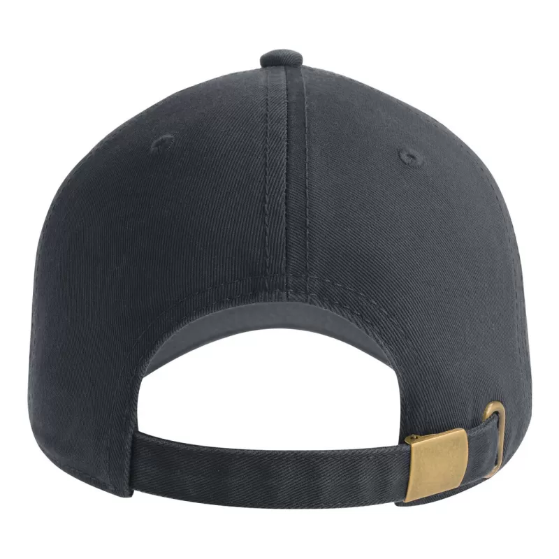 Casquette 6 pans en coton bio déstructurée avec visière incurvée, 270 g/m²