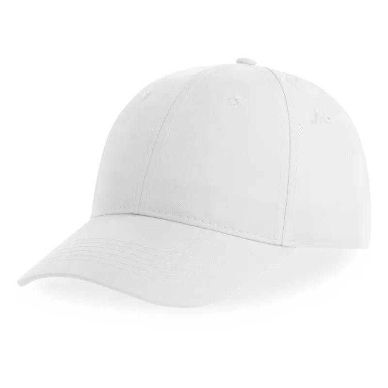 Casquette baseball 6 pans en polyester recyclé, visière courbée, 220 g/m²