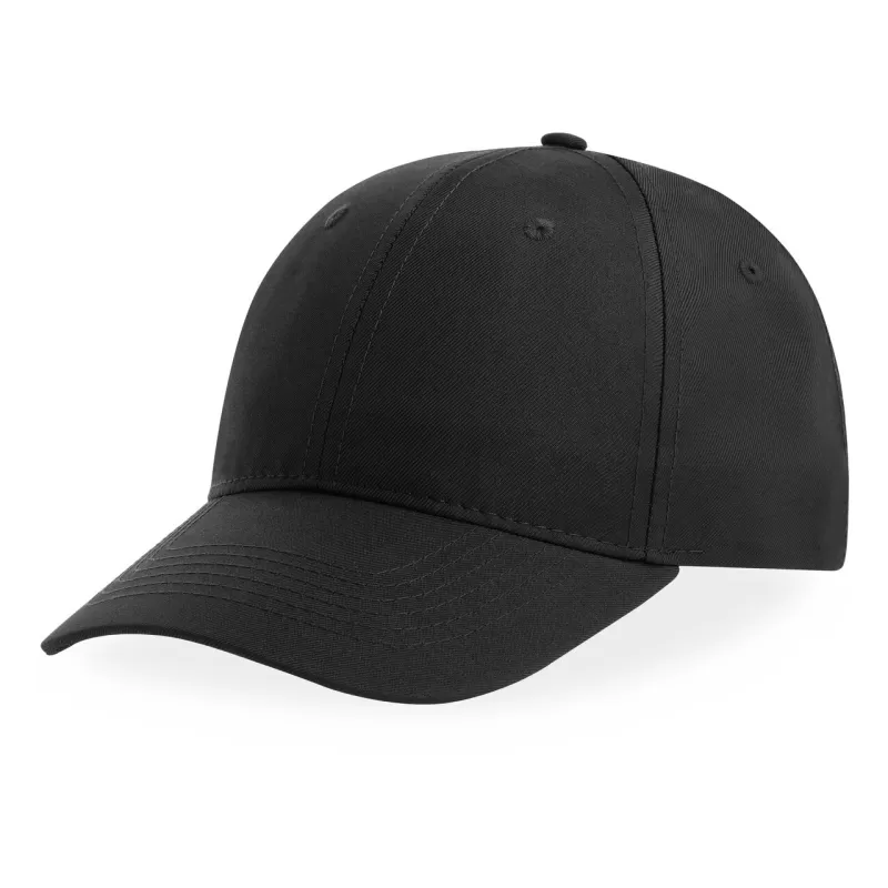 Casquette baseball 6 pans en polyester recyclé, visière courbée, 220 g/m²