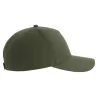 Casquette baseball 5 pans en polyester recyclé, visière courbée, 200 g/m²