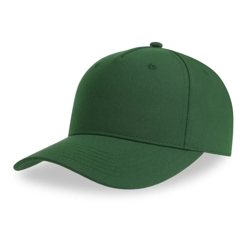 Casquette baseball 5 pans en polyester recyclé, visière courbée, 200 g/m²