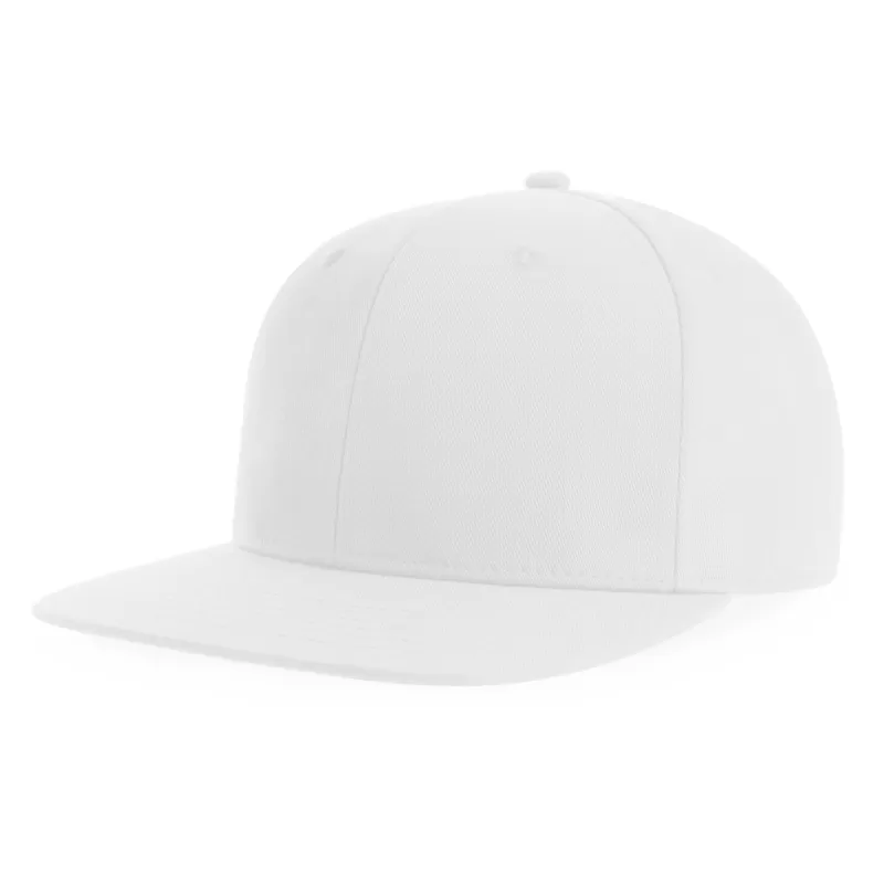 Casquette 6 panneaux snapback, visière plate, en polyester recyclé, 200 g/m²