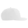 Casquette 6 panneaux snapback, visière plate, en polyester recyclé, 200 g/m²