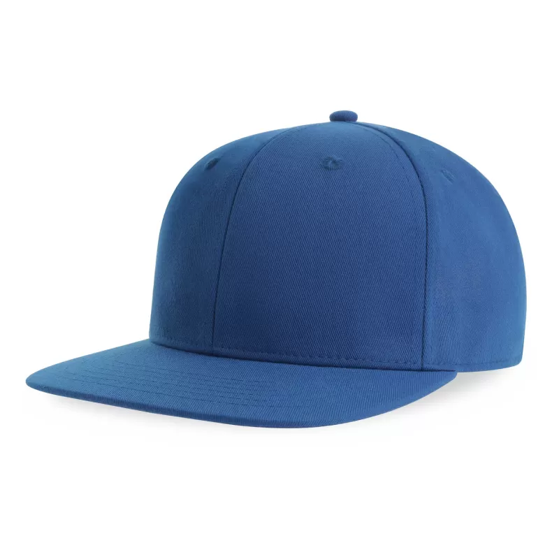 Casquette 6 panneaux snapback, visière plate, en polyester recyclé, 200 g/m²