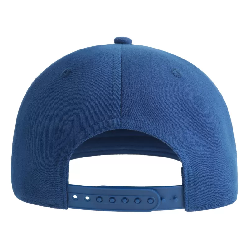 Casquette 6 panneaux snapback, visière plate, en polyester recyclé, 200 g/m²