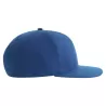 Casquette 6 panneaux snapback, visière plate, en polyester recyclé, 200 g/m²