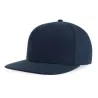 Casquette 6 panneaux snapback, visière plate, en polyester recyclé, 200 g/m²