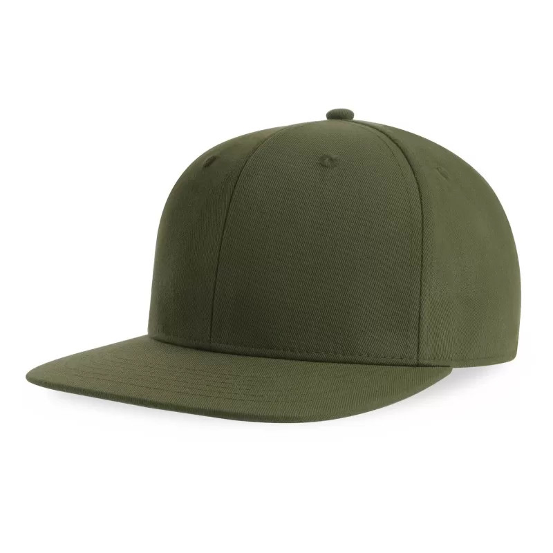 Casquette 6 panneaux snapback, visière plate, en polyester recyclé, 200 g/m²