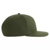 Casquette 6 panneaux snapback, visière plate, en polyester recyclé, 200 g/m²