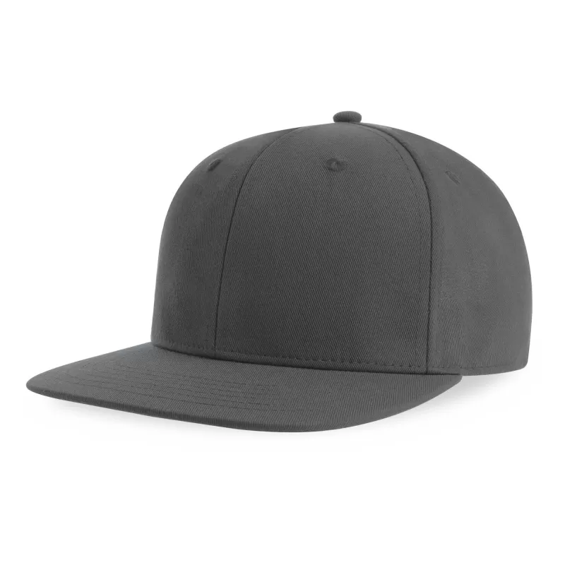 Casquette 6 panneaux snapback, visière plate, en polyester recyclé, 200 g/m²