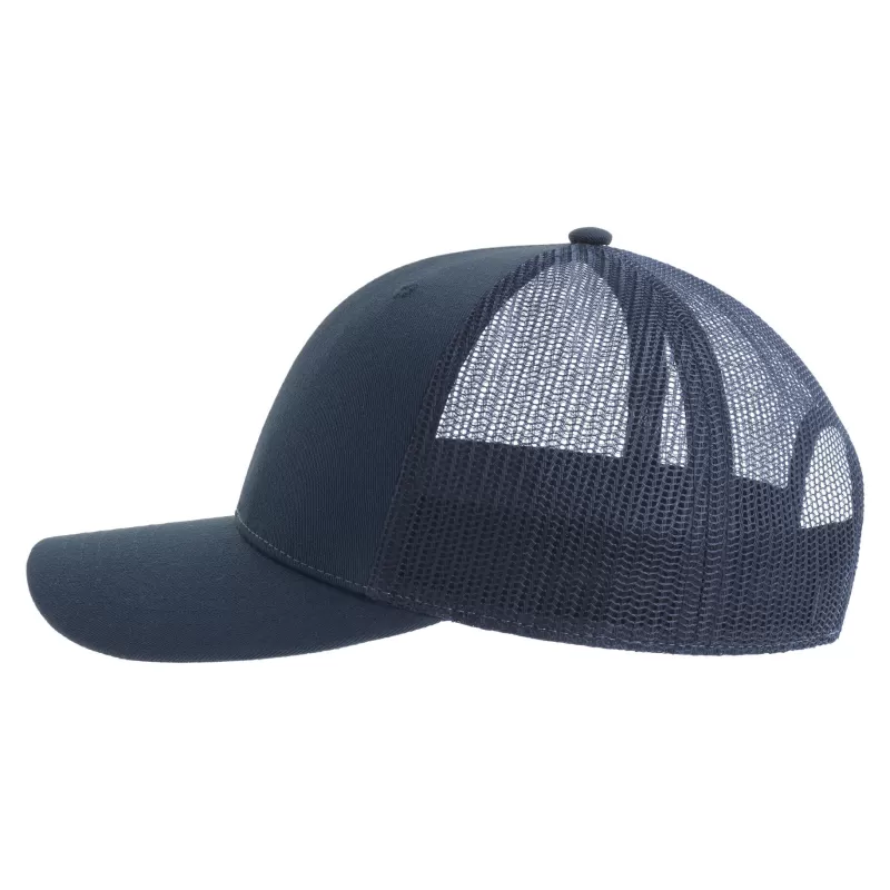 Casquette trucker 6 panneaux en polyester recyclé, légère et respirante, 200 g/m²