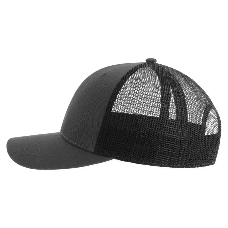 Casquette trucker 6 panneaux en polyester recyclé, légère et respirante, 200 g/m²
