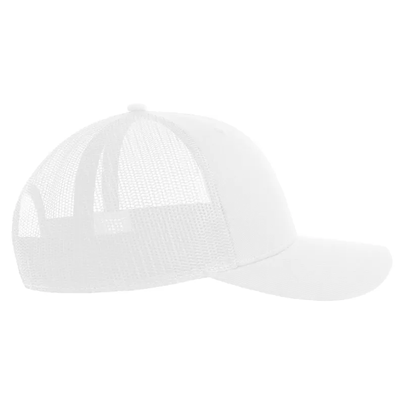 Casquette trucker 6 panneaux en polyester recyclé, légère et respirante, 200 g/m²