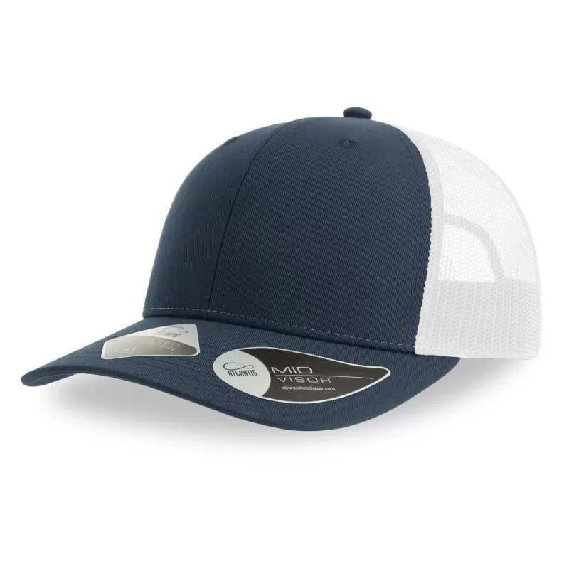 Casquette trucker 6 panneaux en polyester recyclé, légère et respirante, 200 g/m²