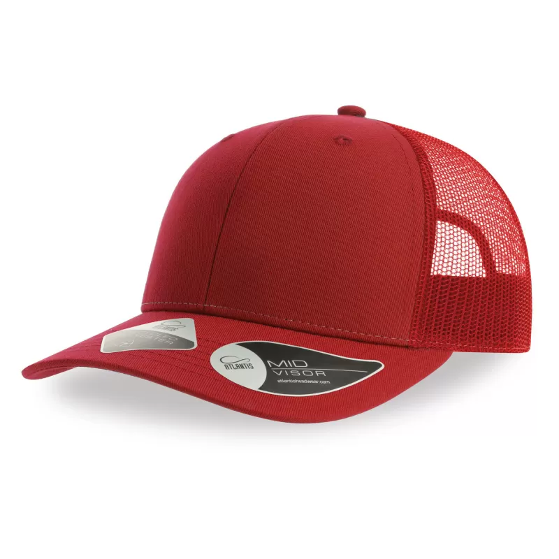 Casquette trucker 6 panneaux en polyester recyclé, légère et respirante, 200 g/m²