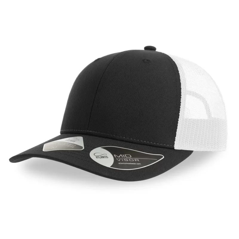 Casquette trucker 6 panneaux en polyester recyclé, légère et respirante, 200 g/m²