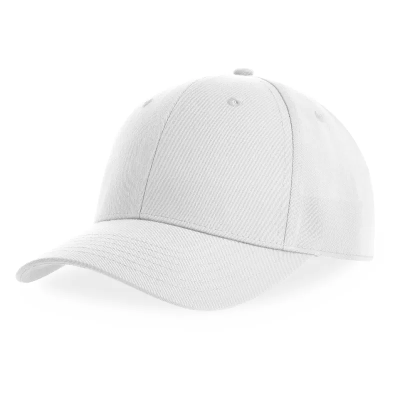Casquette baseball 6 pans en polyester recyclé, visière courbée, 200 g/m²
