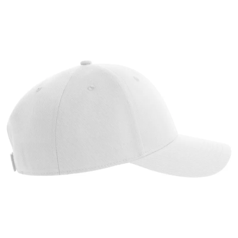 Casquette baseball 6 pans en polyester recyclé, visière courbée, 200 g/m²