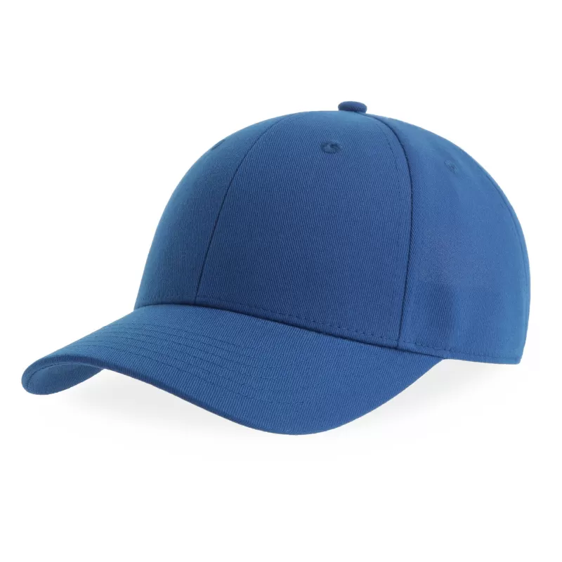 Casquette baseball 6 pans en polyester recyclé, visière courbée, 200 g/m²