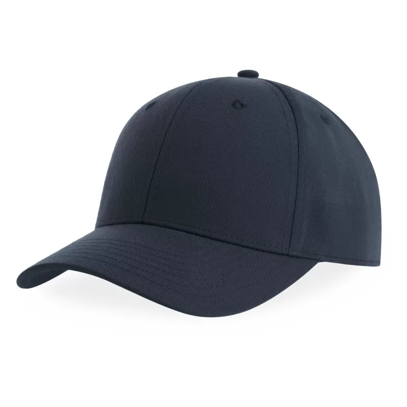 Casquette baseball 6 pans en polyester recyclé, visière courbée, 200 g/m²