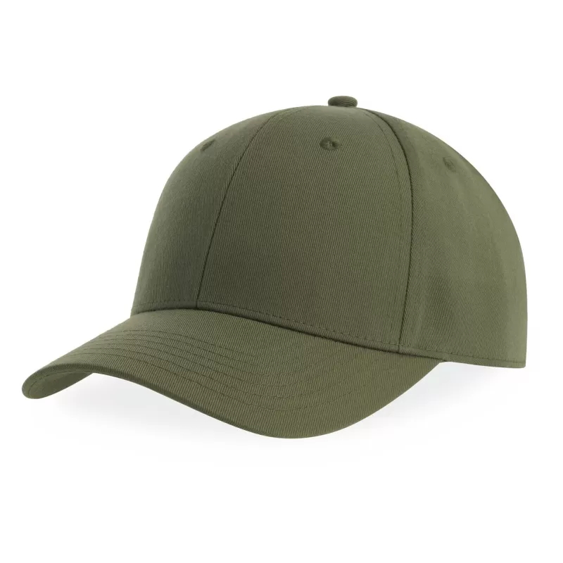 Casquette baseball 6 pans en polyester recyclé, visière courbée, 200 g/m²