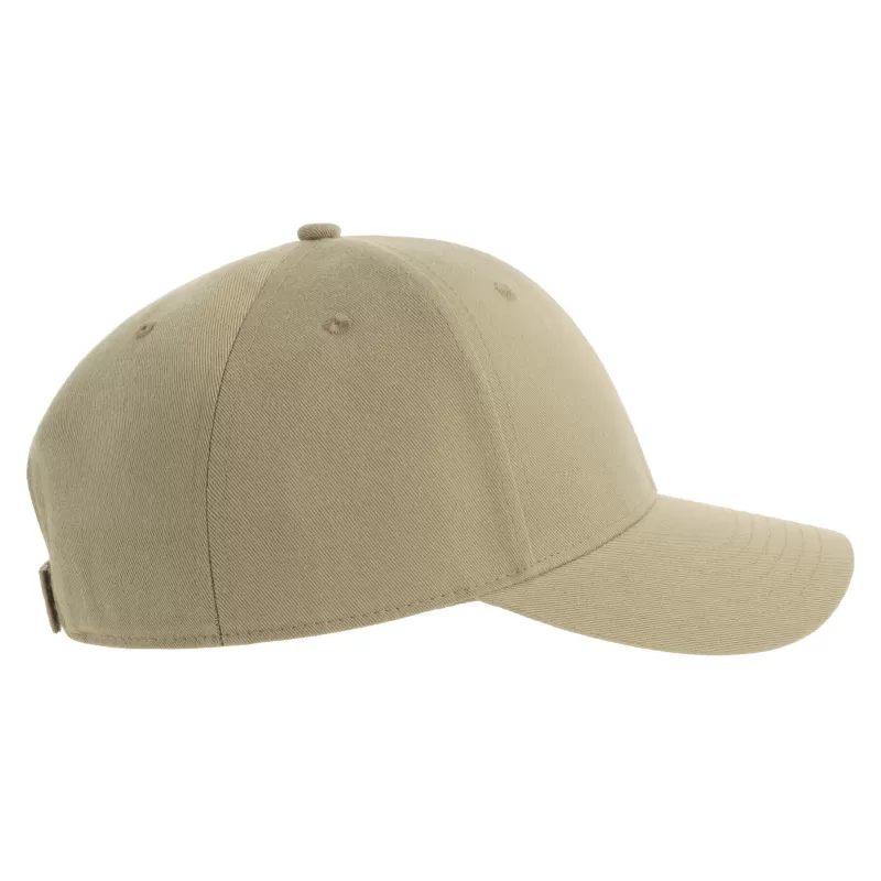 Casquette baseball 6 pans en polyester recyclé, visière courbée, 200 g/m²