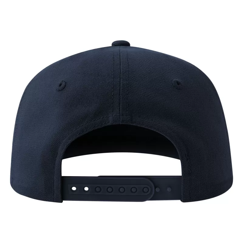 Casquette vintage visière plate 5 panneaux en coton organique et recyclé, 260 g/m²