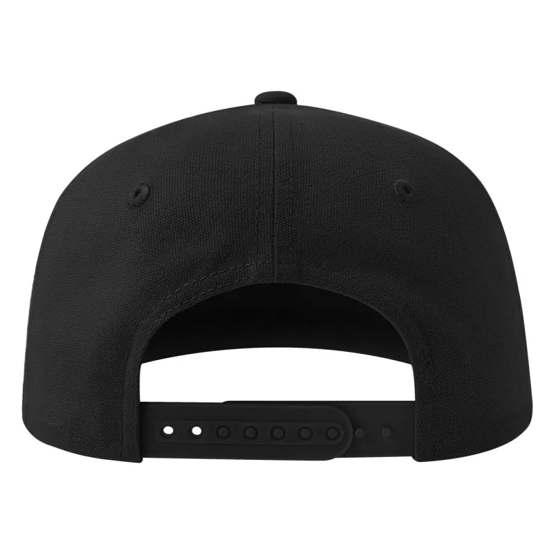 Casquette vintage visière plate 5 panneaux en coton organique et recyclé, 260 g/m²