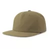 Casquette vintage visière plate 5 panneaux en coton organique et recyclé, 260 g/m²