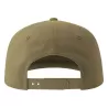 Casquette vintage visière plate 5 panneaux en coton organique et recyclé, 260 g/m²
