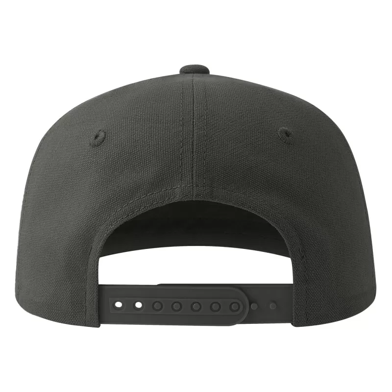 Casquette vintage visière plate 5 panneaux en coton organique et recyclé, 260 g/m²