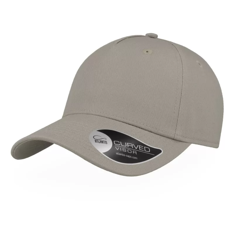 Casquette de sport coton léger 5 panneaux, visière courbée, oeillets cousus, 270 g/m²