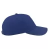 Casquette de sport coton léger 5 panneaux, visière courbée, oeillets cousus, 270 g/m²