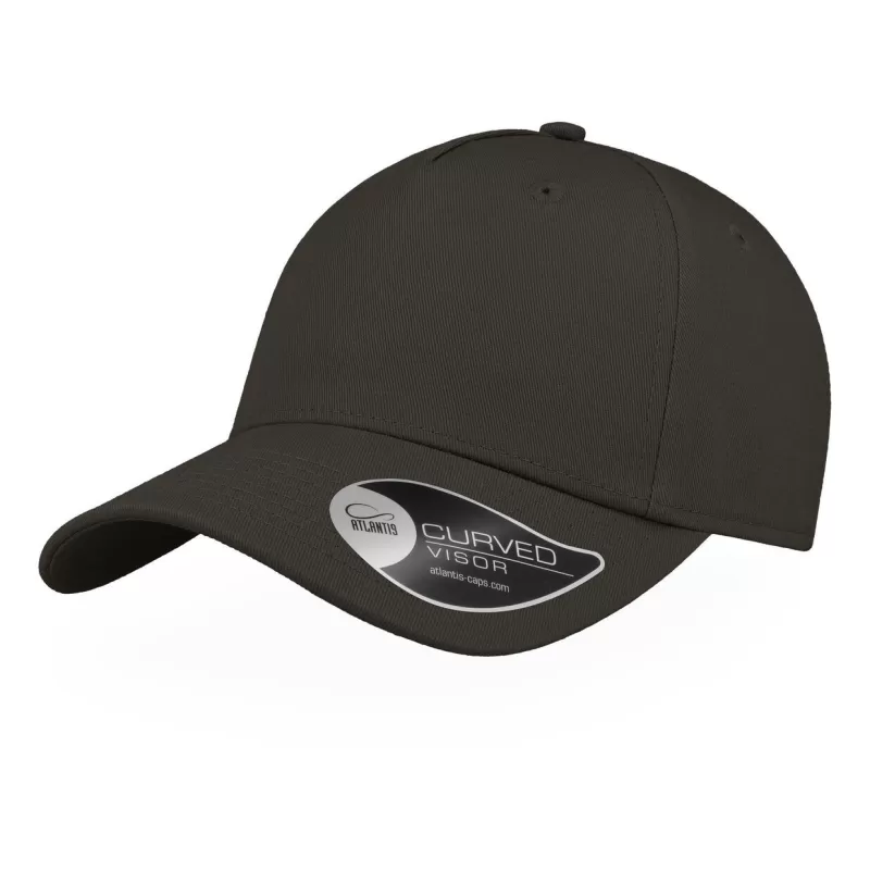 Casquette de sport coton léger 5 panneaux, visière courbée, oeillets cousus, 270 g/m²