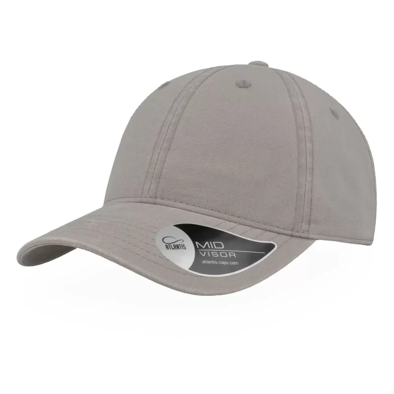 Casquette baseball 6 panneaux en coton canvas, look vintage, 260 g/m²