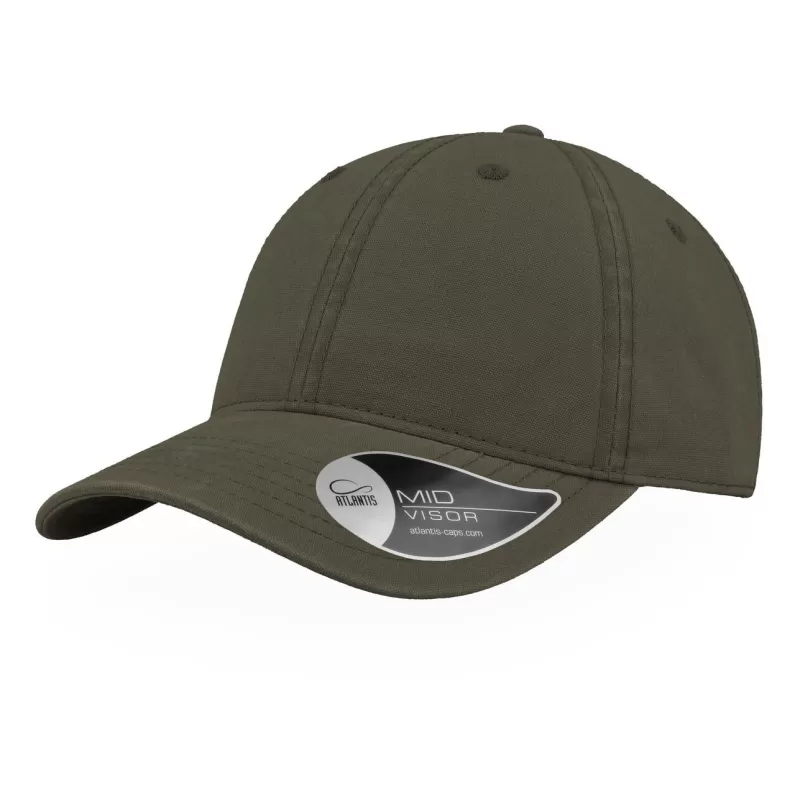 Casquette baseball 6 panneaux en coton canvas, look vintage, 260 g/m²