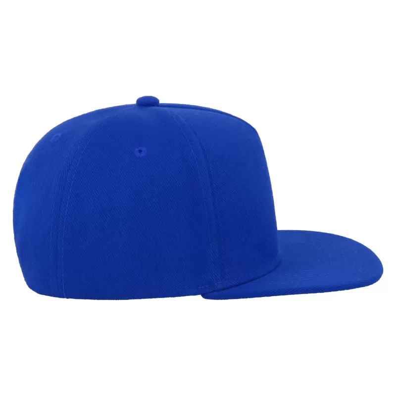 Casquette visière plate 5 pans en polyester recyclé, panneau avant renforcé, 300 g/m²