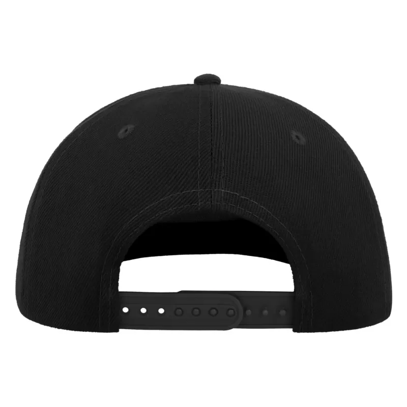 Casquette visière plate 5 pans en polyester recyclé, panneau avant renforcé, 300 g/m²