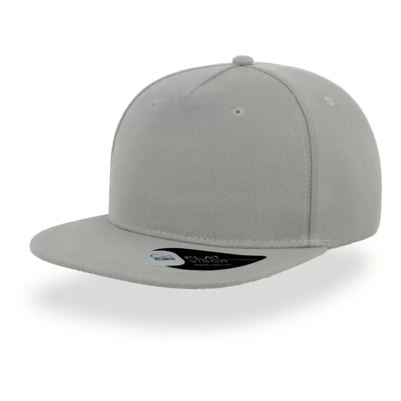 Casquette visière plate 5 pans en polyester recyclé, panneau avant renforcé, 300 g/m²