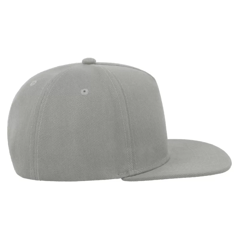 Casquette visière plate 5 pans en polyester recyclé, panneau avant renforcé, 300 g/m²