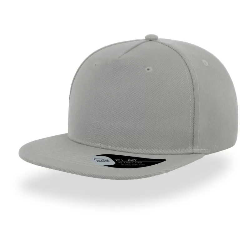 Casquette visière plate 5 pans en polyester recyclé, panneau avant renforcé, 300 g/m²